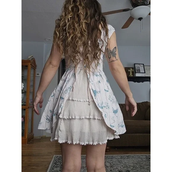 Disney Cinderella Dress Womens S Fairytale Babydoll Milkmaid Cottagecore Corset - Picture 4 of 15